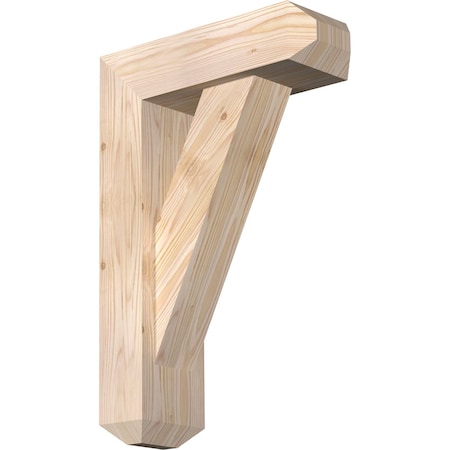 Ekena Millwork Traditional Craftsman Smooth Bracket w/ Offset Brace, Douglas Fir, 5 1/2"W x 16"D x 24"H BKT0604X16X24TRA04SDF